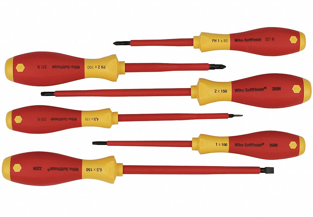 SCREWDRIVER SET,INSULATED,SL,PH,SQ,