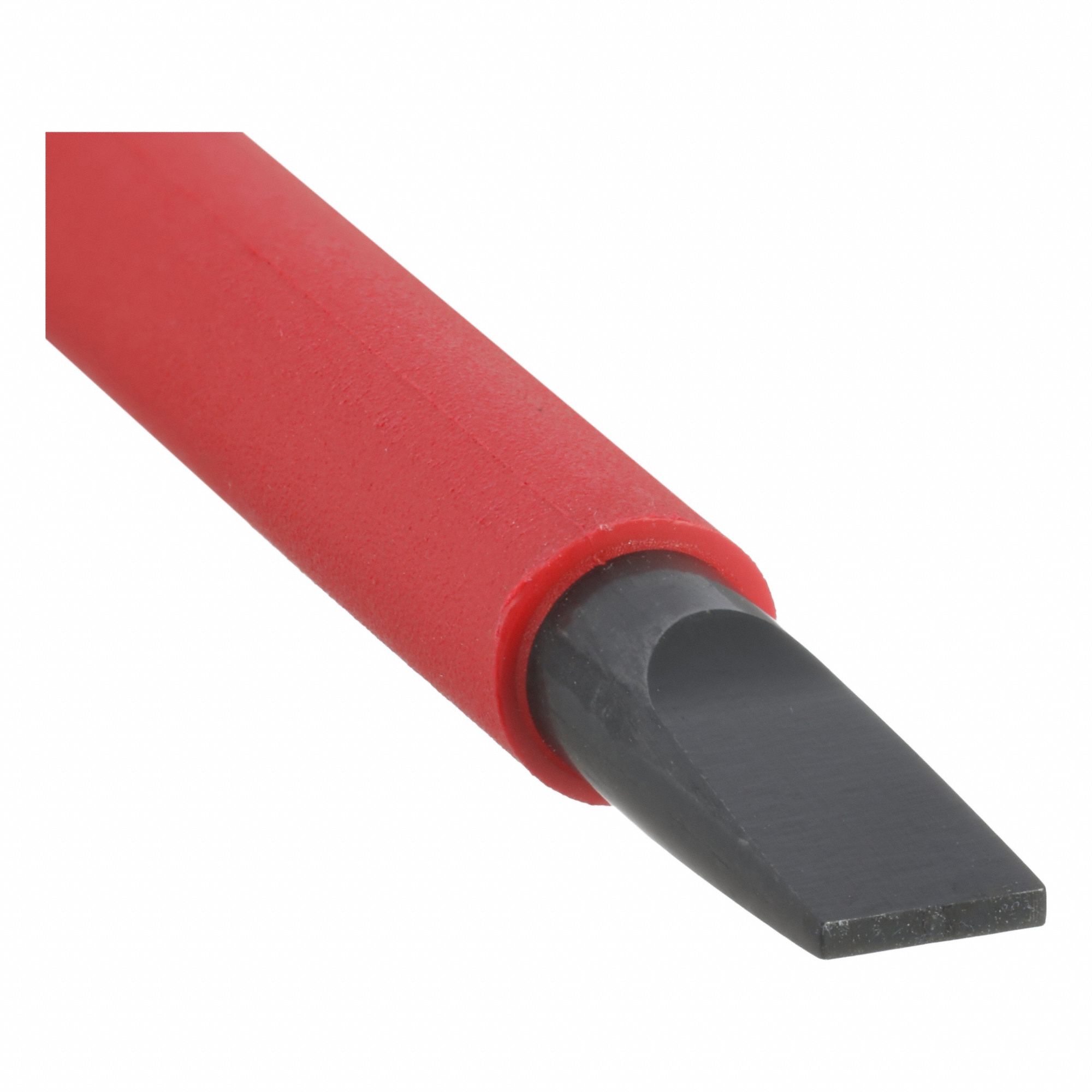 Insulated Slotted Screwdriver: Insulated SoftFinish, 7/32 in Tip Size, Long Lg, Cushion Grip