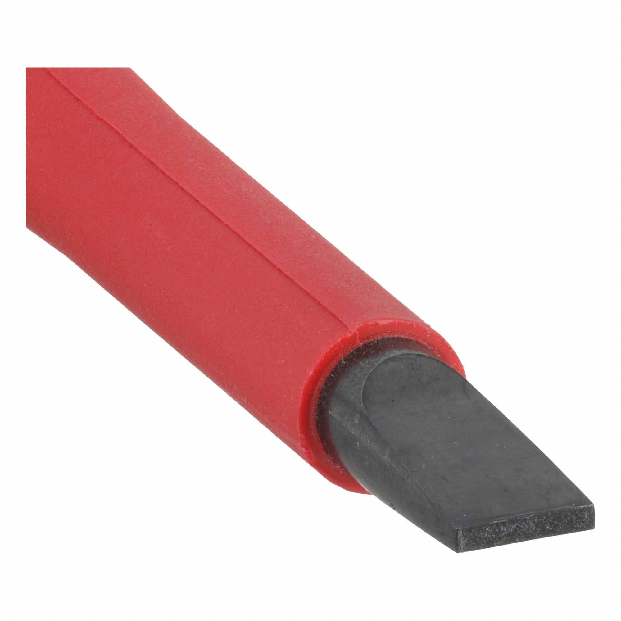 Insulated Slotted Screwdriver: Insulated SoftFinish, 15/64 in Tip Size, Long Lg, Cushion Grip
