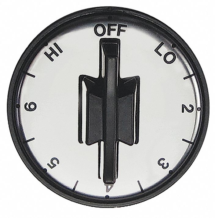 TEMPERATURE DIAL,BLACK/CHROME,