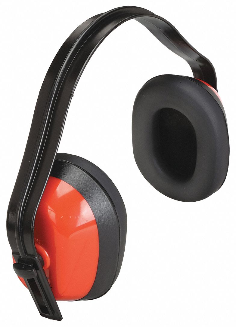 EARMUFFS, MULTI-POSITION, RIGID, RED/BLK, PVC/POLYOXYMETHYLENE, 21DB, DIELECTRIC
