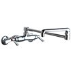 Double-Joint-Spout Dual-Lever-Handle Two-Hole Widespread Wall-Mount Kitchen Sink Faucets image