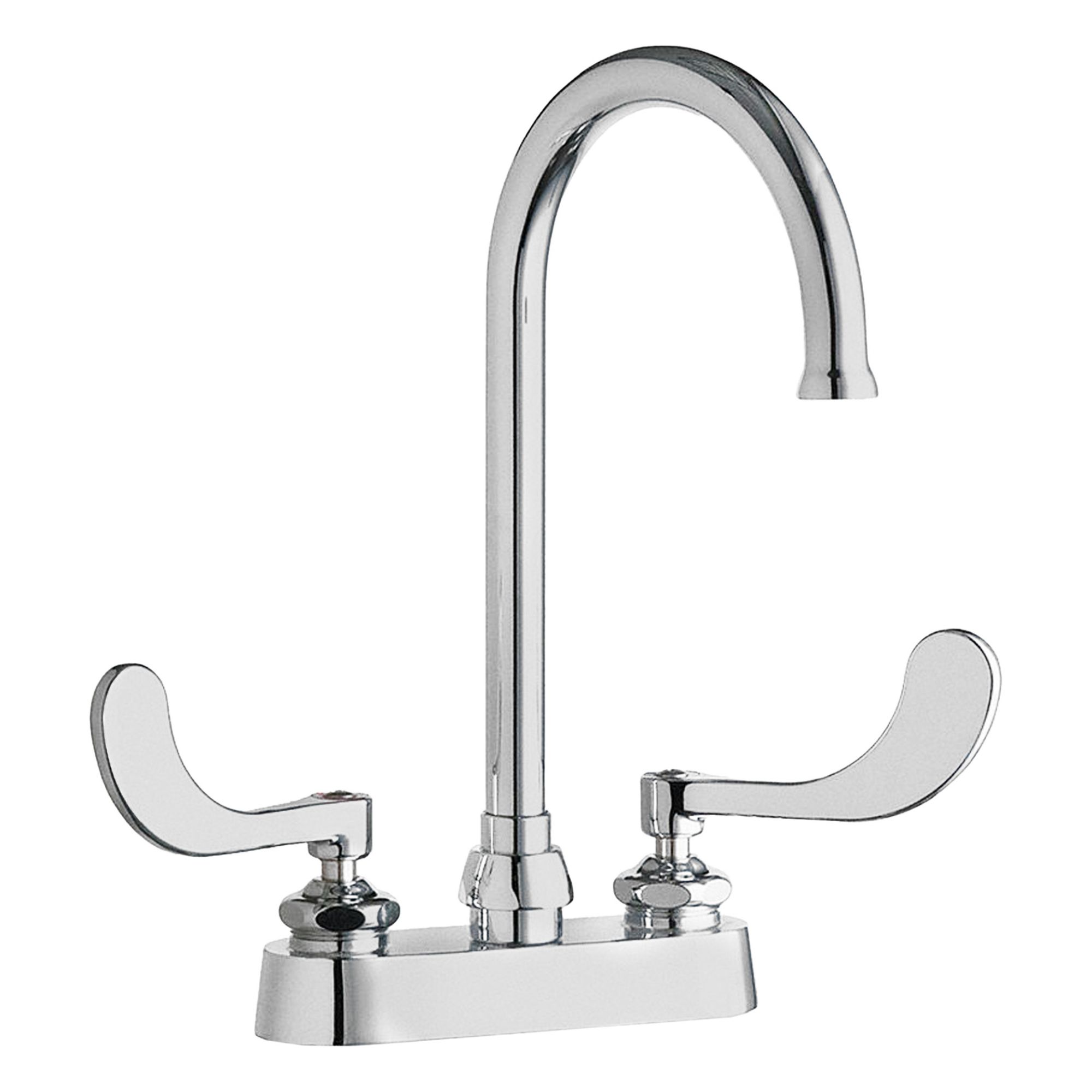 Gooseneck Kitchen/Bathroom Faucet: 895, Cast Brass, Centerset, Deck, Polished Chrome
