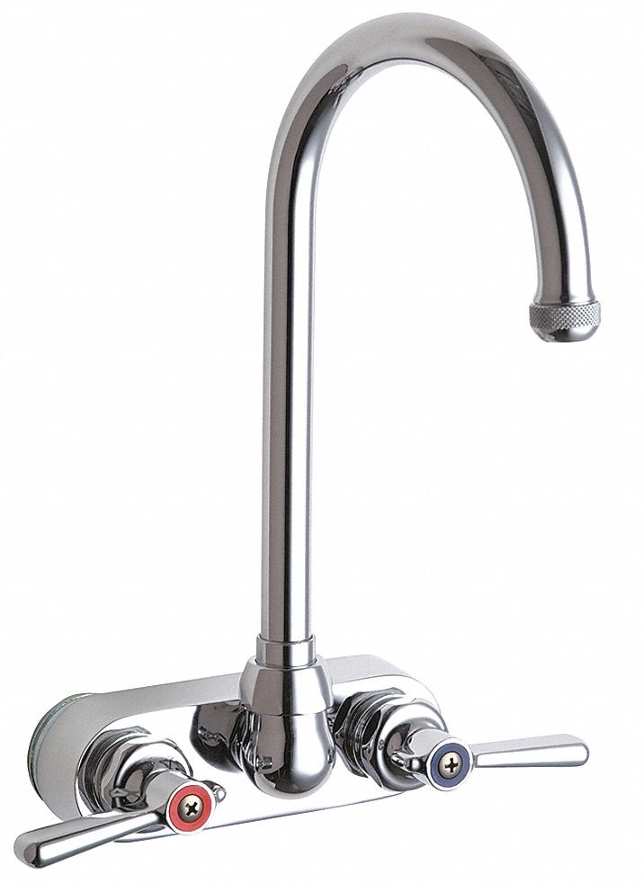 Chicago Faucets Gooseneck Kitchen Sink Faucet Lever Faucet