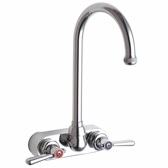CHICAGO FAUCETS Gooseneck Kitchen Faucet Chicago Faucets, 521, Chrome