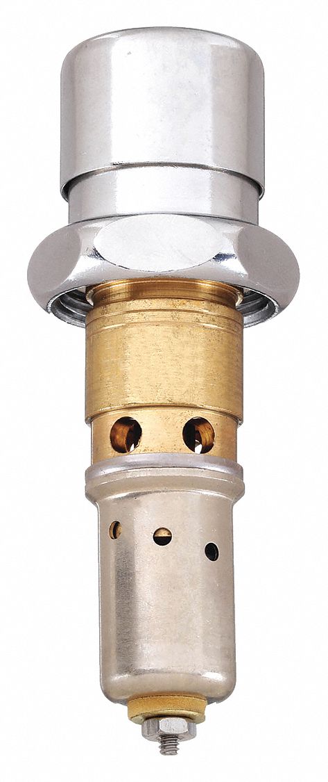 Cartridge: Use with Hot/Cold Water, Brass, Nickel Plated, Compression