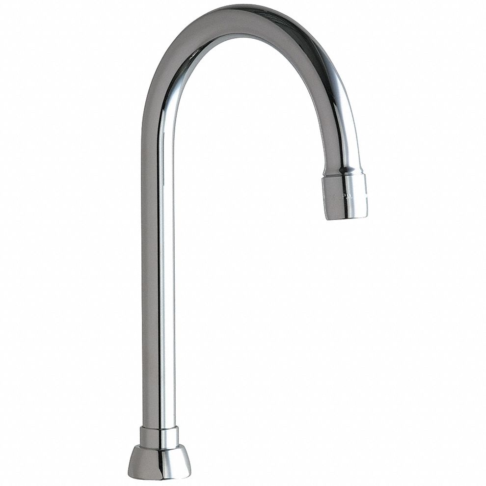 CHICAGO FAUCETS Surtidor d/Cuello d/Ganso,Latón,2.2gpm Salidas y