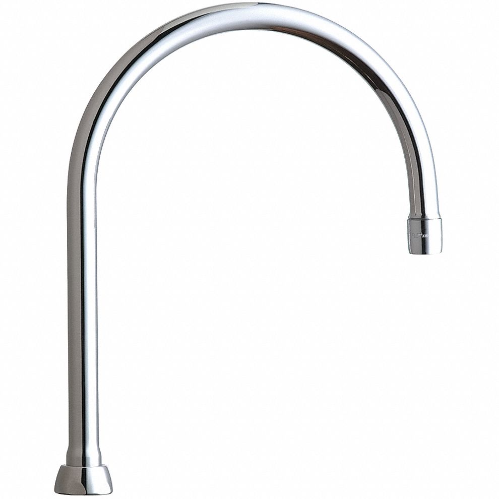 Spout: Spout, Arc, Swivel Spout, Brass, Polished Chrome, 2.2 gpm Flow Rate, Aerated