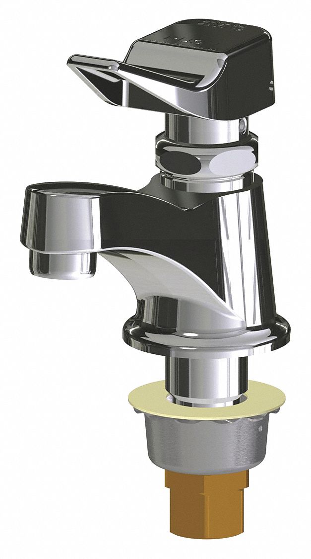 LOW ARC BATHROOM FAUCET: CHICAGO FAUCETS, 333, CHROME FINISH, 2.2 GPM FLOW RATE