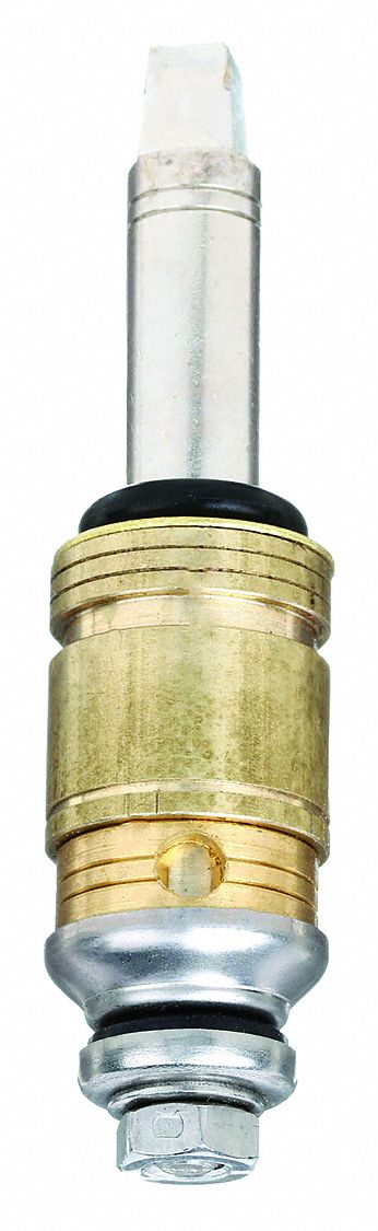 Cartridge: Use with Hot/Cold Water, Brass, Nickel Plated, Compression, (1) Cartridge