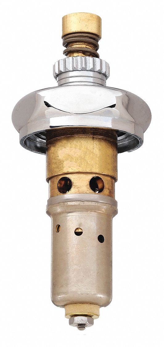 Cartridge: Use with Hot/Cold Water, Brass, Compression, (1) Cartridge