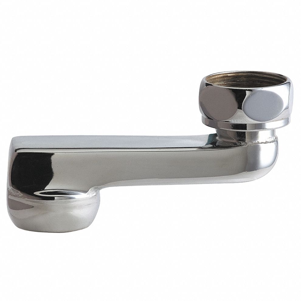 Supply Arm: Manual Faucets, Supply Arm, Single-Bend, Brass, Chrome, NPT