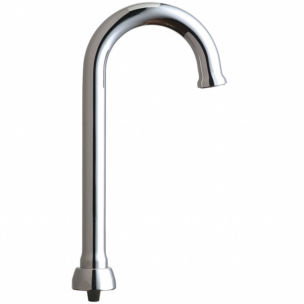 Spout: Spout, Gooseneck, Swivel Spout, Brass, Polished Chrome, 1.5 gpm Flow Rate