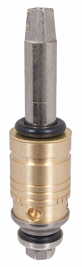 Cartridge: Use with Hot/Cold Water, Brass, Compression, (1) Cartridge