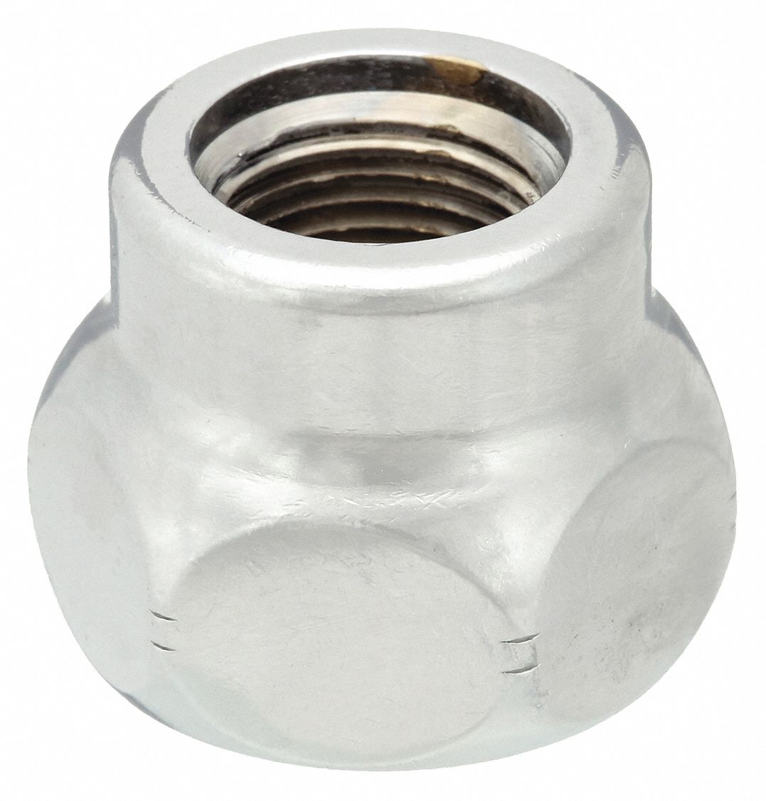 Body Adapter: Chicago Faucets, Brass, Chrome, Faucet, 1 in Overall Ht, Female