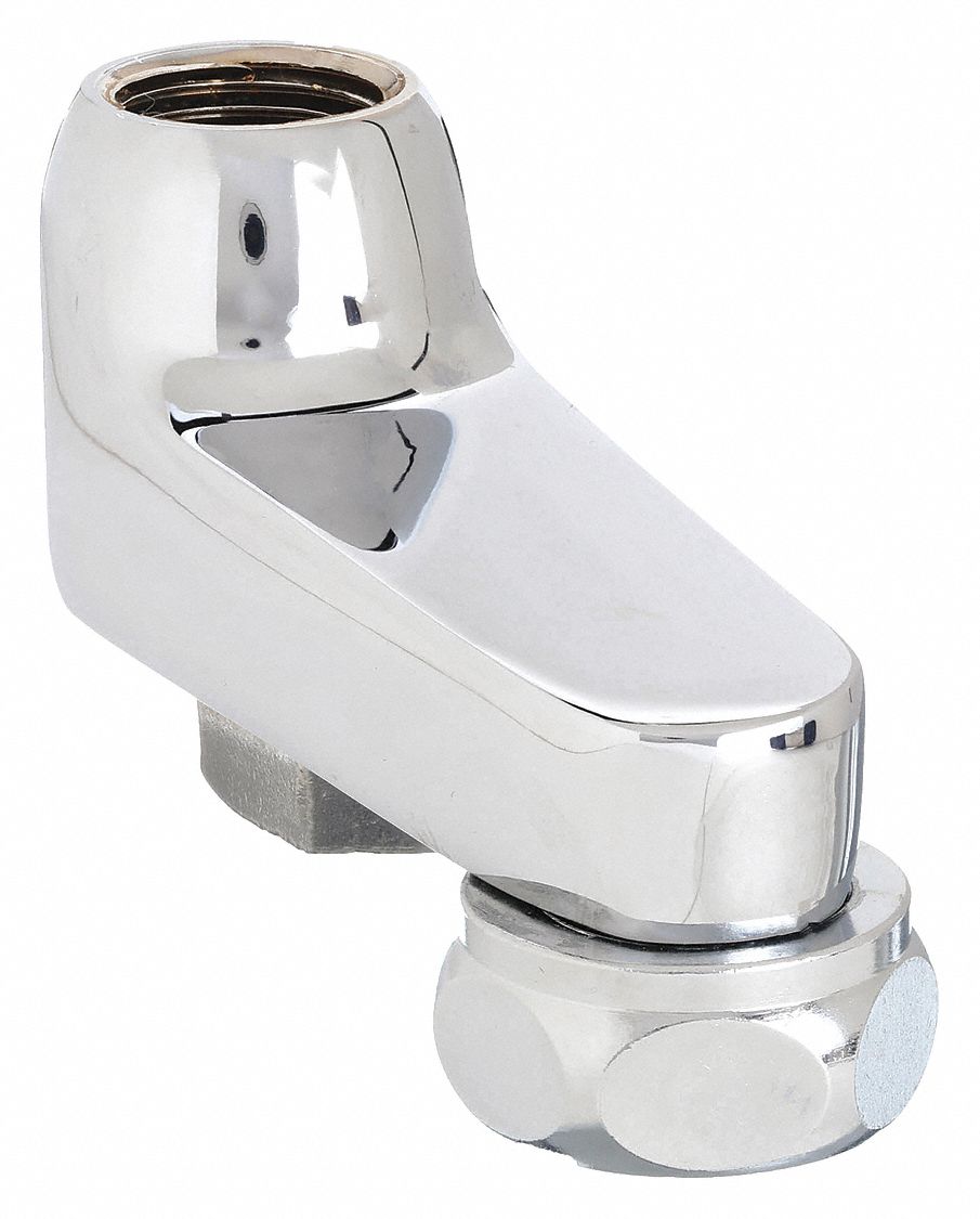 Supply Arm: Manual Faucets, Supply Arm, Single-Bend, Brass, Chrome, NPT