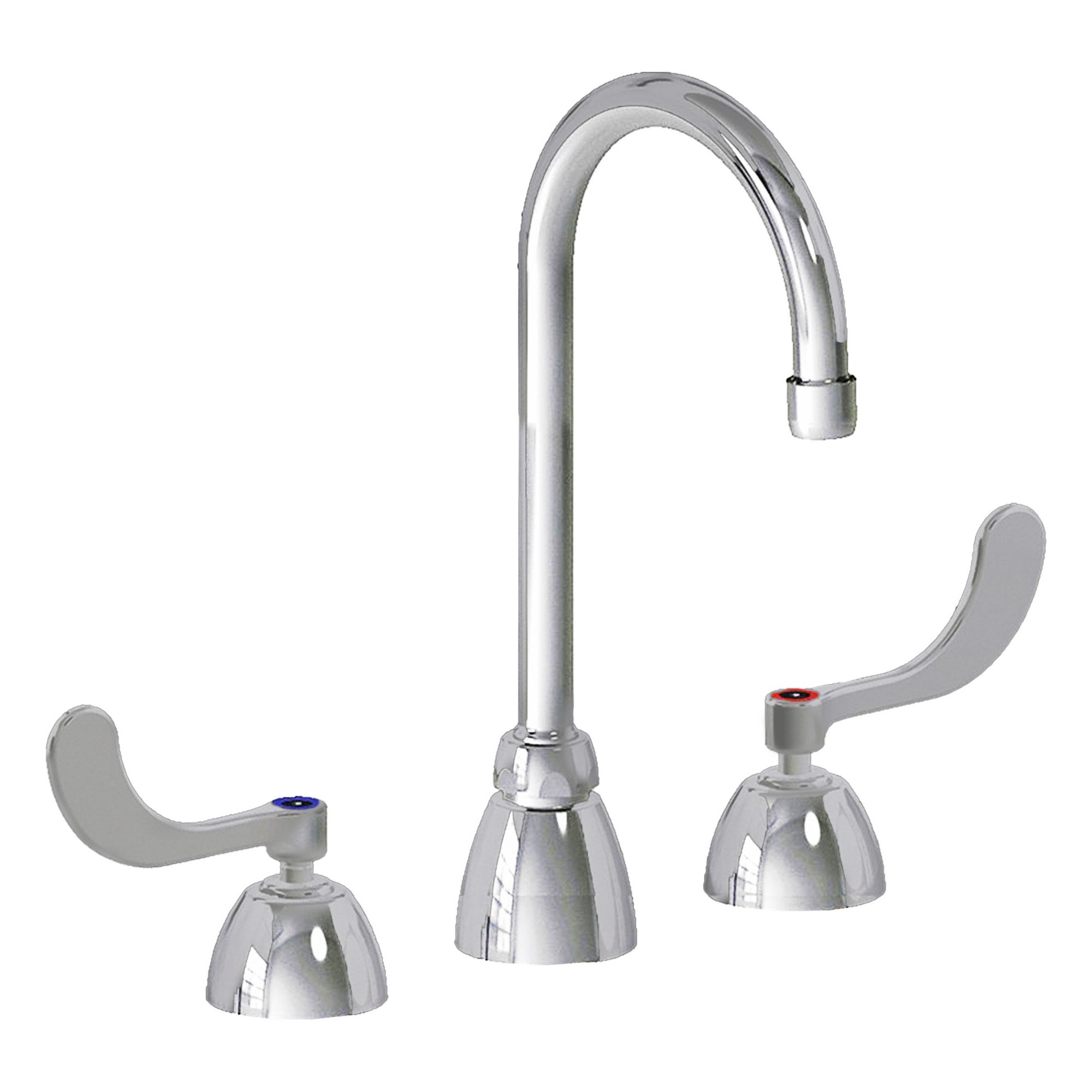 Gooseneck Kitchen/Bathroom Faucet: 786, Cast Brass, Widespread, Deck, 2 Handles