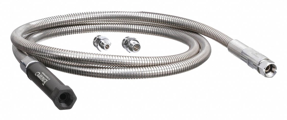 RWUSNX Sprayer Valve With Pre Rinse Hose, 44" Flexible Stainless Dish Sprayer Hose Replacement Kit High Pressure Commercial Sink Sprayer Hose For