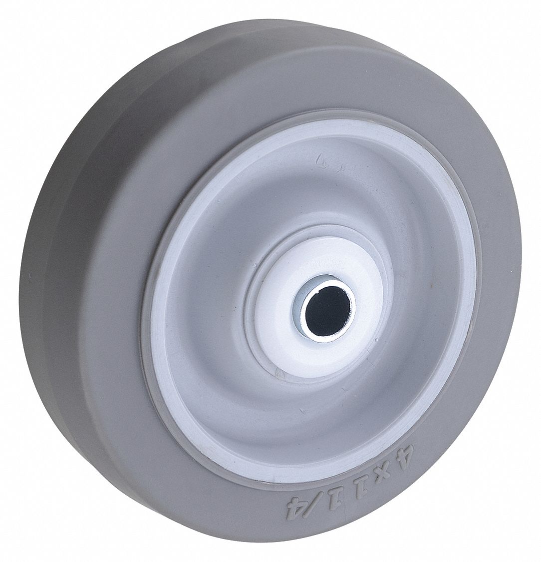 NONMARKING RUBBER TREAD ON PLASTIC CORE WHEEL, 4 IN WHEEL DIAMETER, 1¼ IN WHEEL W
