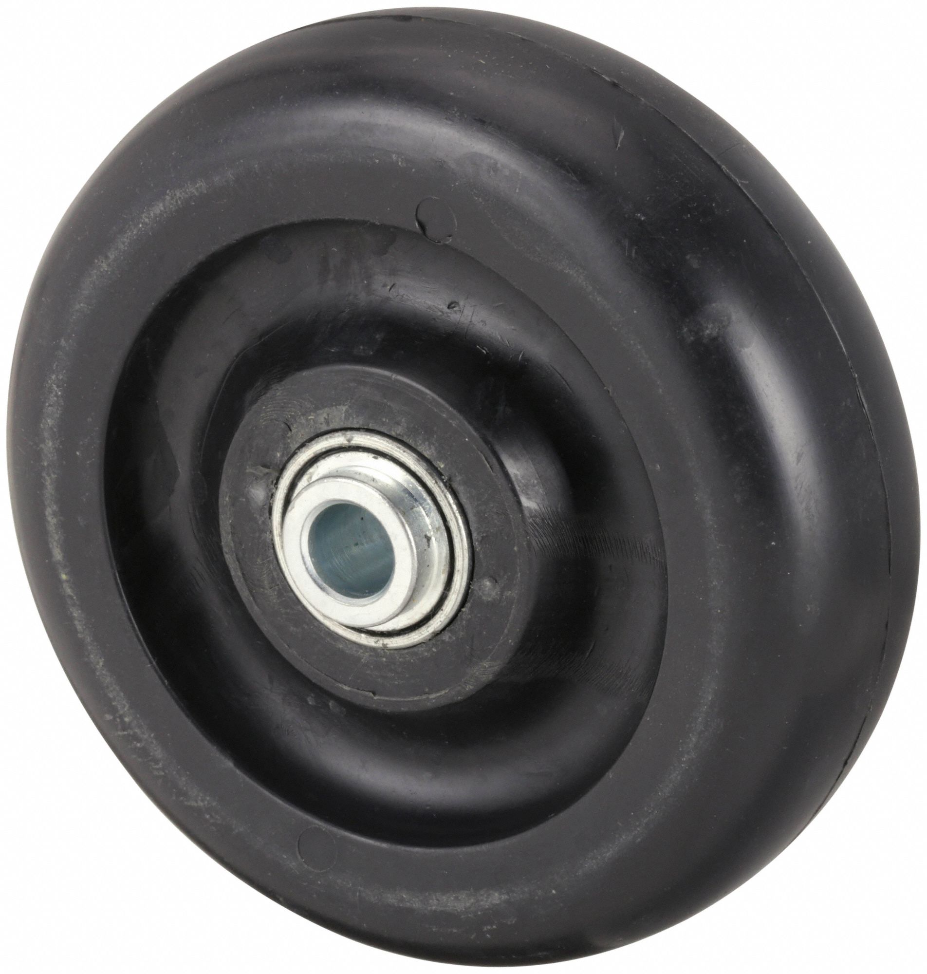 Caster Wheel: 4 in Wheel Dia., 1 1/4 in Wheel Wd, Polyolefin, 250 lb Load Rating