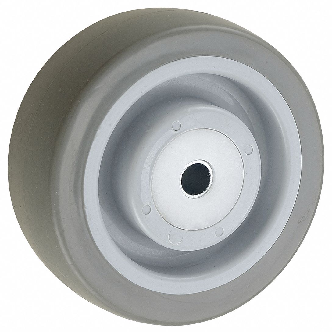 NONMARKING RUBBER TREAD ON PLASTIC CORE WHEEL, 4 IN WHEEL DIAMETER, 1½ IN WHEEL W