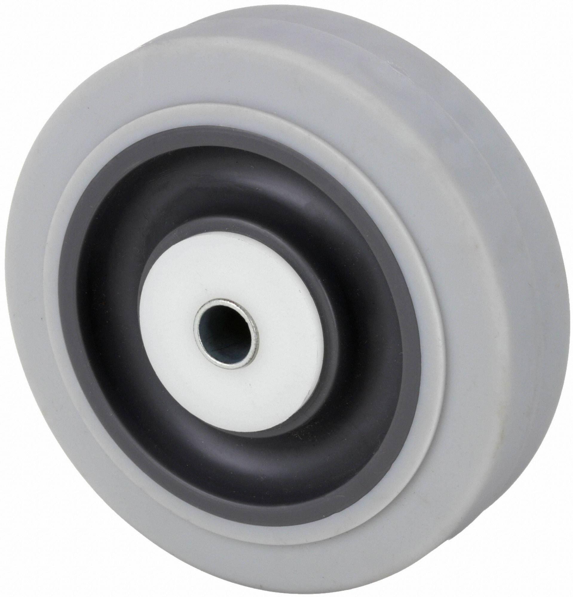 NONMARKING RUBBER TREAD ON PLASTIC CORE WHEEL, 4 IN WHEEL DIAMETER, 1¼ IN WHEEL W