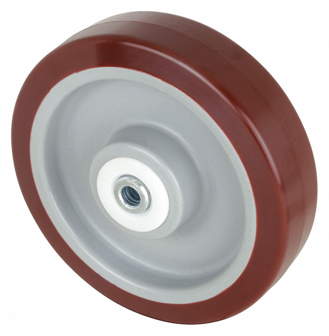 Caster Wheel: 6 in Wheel Dia., 1 1/2 in Wheel Wd, Polyurethane, 450 lb Load Rating