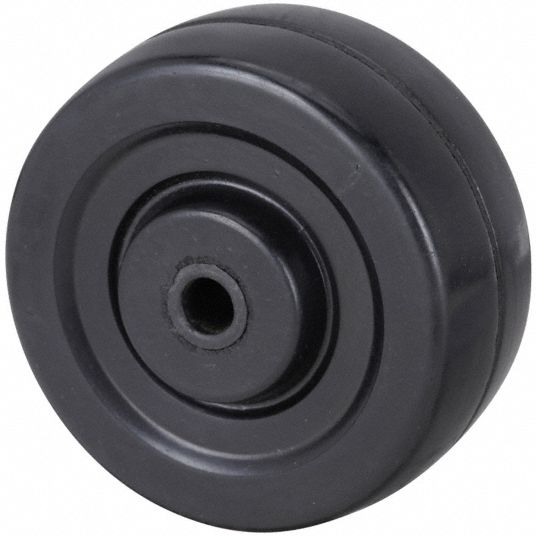 3 in Wheel Dia., 1 1/4 in Wheel Wd, Solid Rubber Wheel - 26Y391 ...