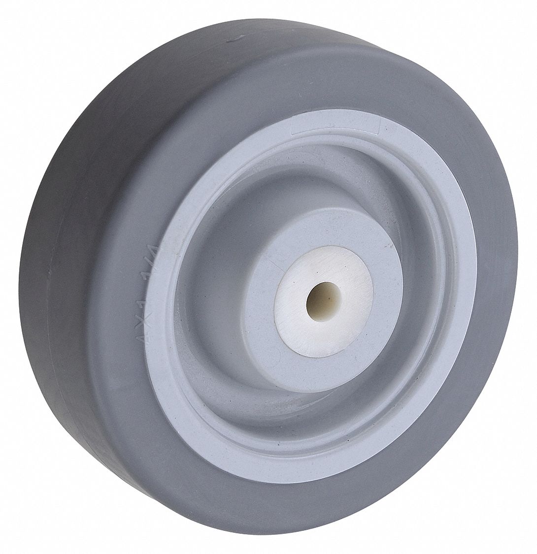 NONMARKING RUBBER TREAD ON PLASTIC CORE WHEEL, 4 IN WHEEL DIAMETER, 1¼ IN WHEEL W