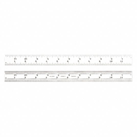 STARRETT, C604R-12 W/SLC, 12 in, Ruler - 26Y545|C604R-12 W/SLC - Grainger