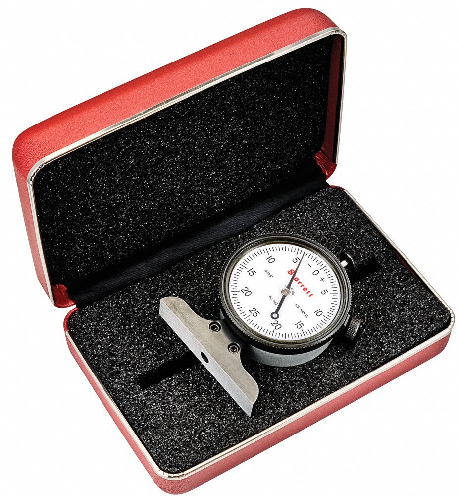 STARRETT Dial Depth Gauge, Depth Gauge Type SolidPlunger Depth Gauge