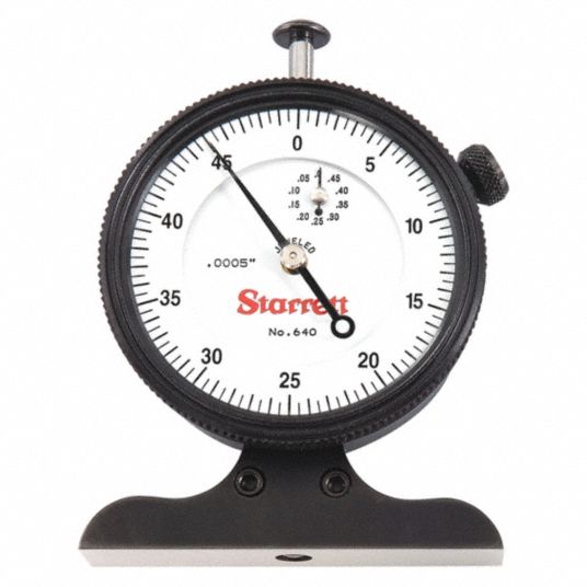 STARRETT Dial Depth Gauge, Depth Gauge Type SolidPlunger Depth Gauge
