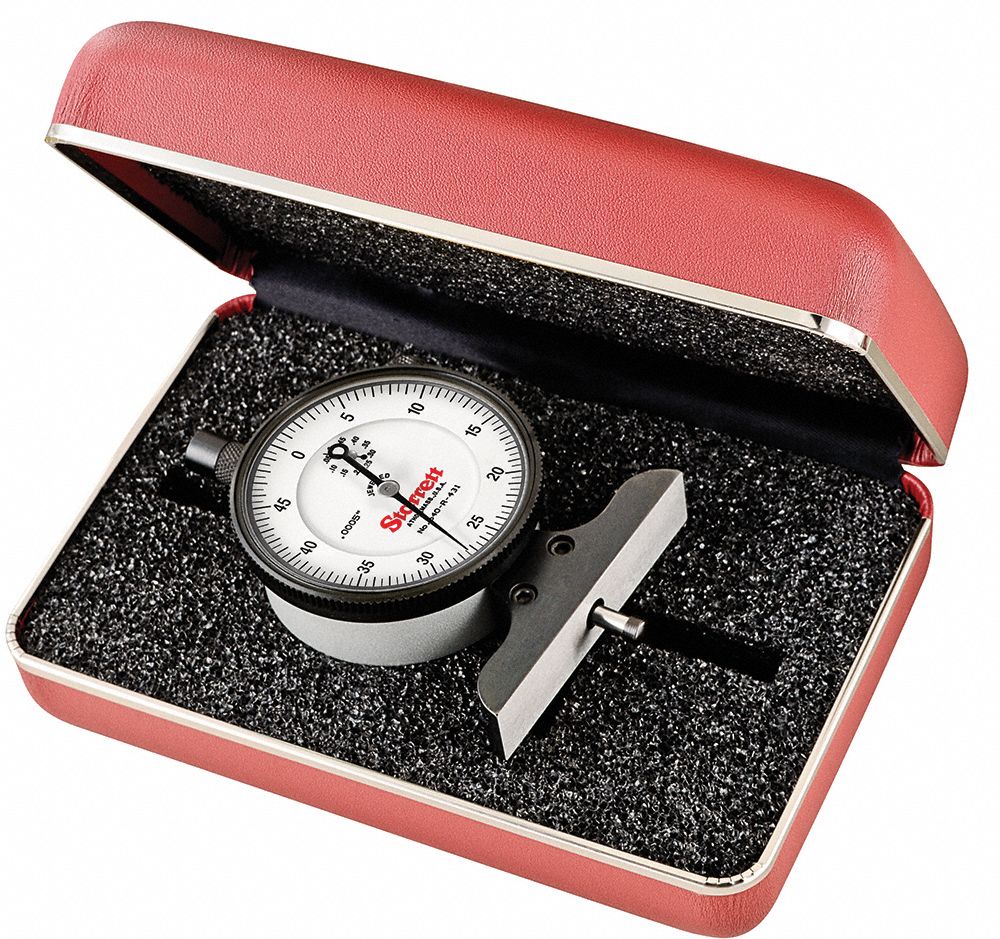 STARRETT Dial Depth Gauge, Depth Gauge Type SolidPlunger Depth Gauge