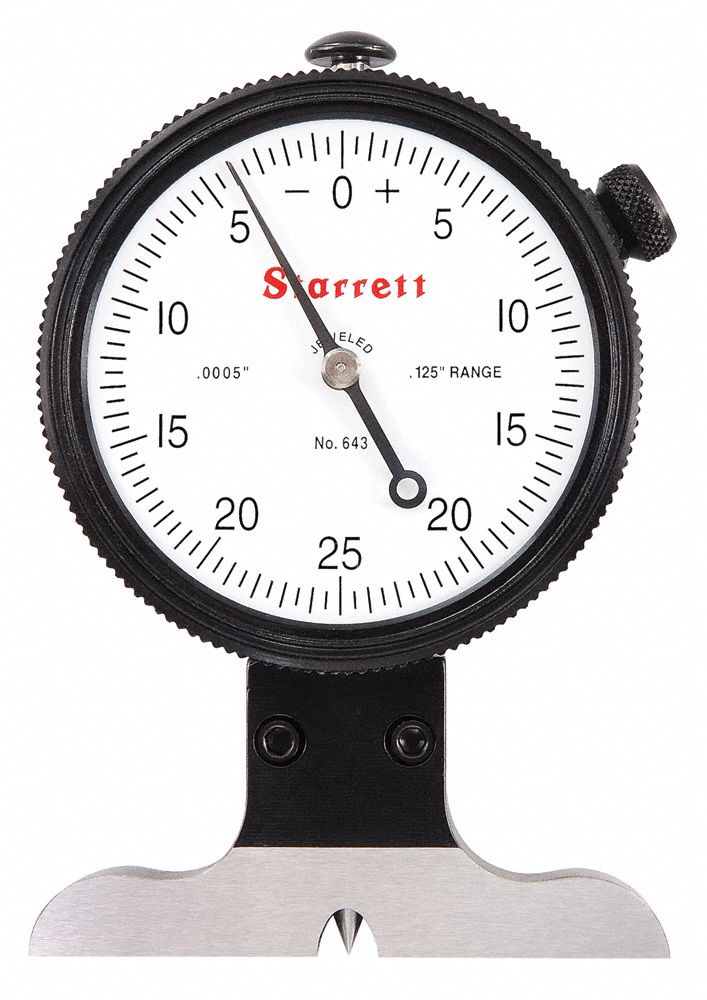 STARRETT Dial Depth Gauge, Depth Gauge Type Dial Depth Gage, Range 0 in