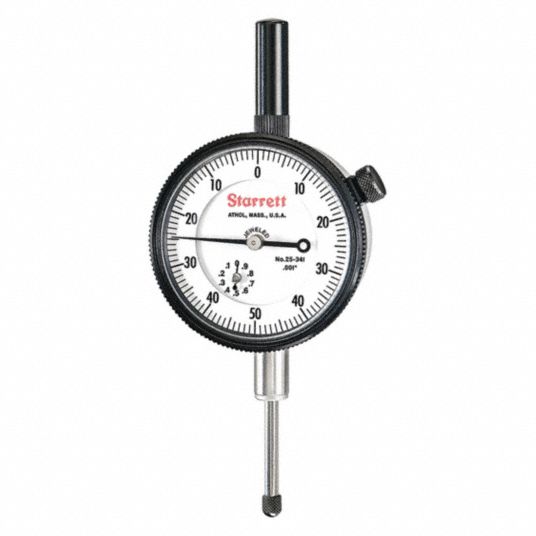 STARRETT Continuous Reading Dial Indicator, AGD 2, 2.250 in Dial Size ...