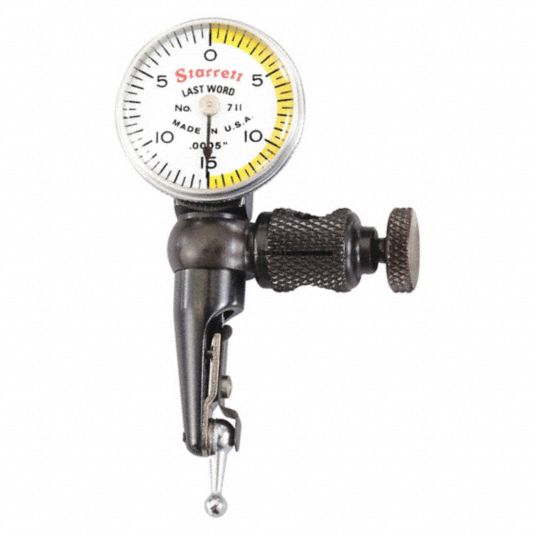 STARRETT, Swivel Head, 0 in to 0.03 in Range, SwivelHead Dial Test Indicator 26Z792711HSZ