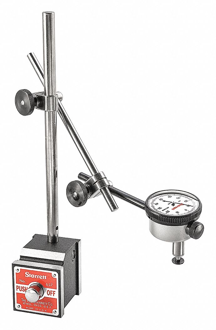 Starrett 0 in to 0 2 in range continuous reading back plunger dial