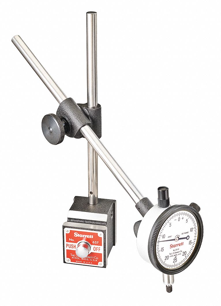 STARRETT, 0 in to 0.125 in Range, Balanced Reading, Dial Indicator