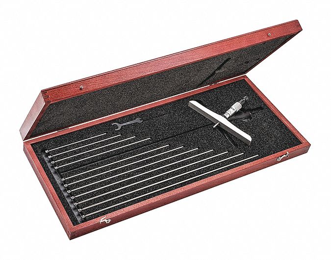 Mechanical Depth Micrometer: 0 in to 12 in, Inch, +/-0.0001 in Accuracy