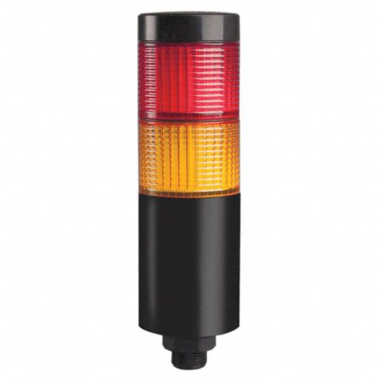 Tower Light LED Assembly: 2 Lights, Amber/Red, Flashing/Steady, LED