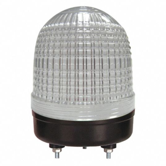 Dayton Warning Light: Clear, Led, 90-240, 4.5 To 12w, 30,000 Hr Lamp 