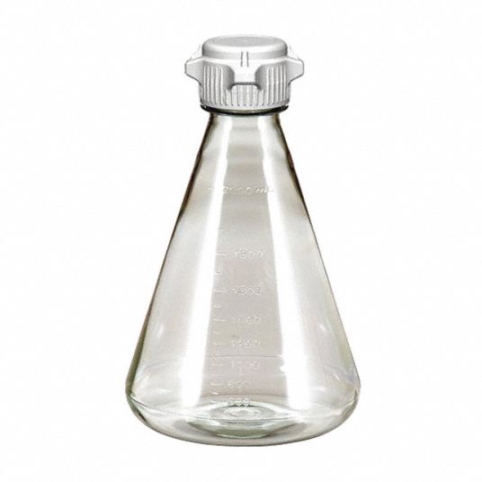 FOXX LIFE SCIENCES 2,000 mL / 67.6 oz Plastic Erlenmeyer Flask, Clear