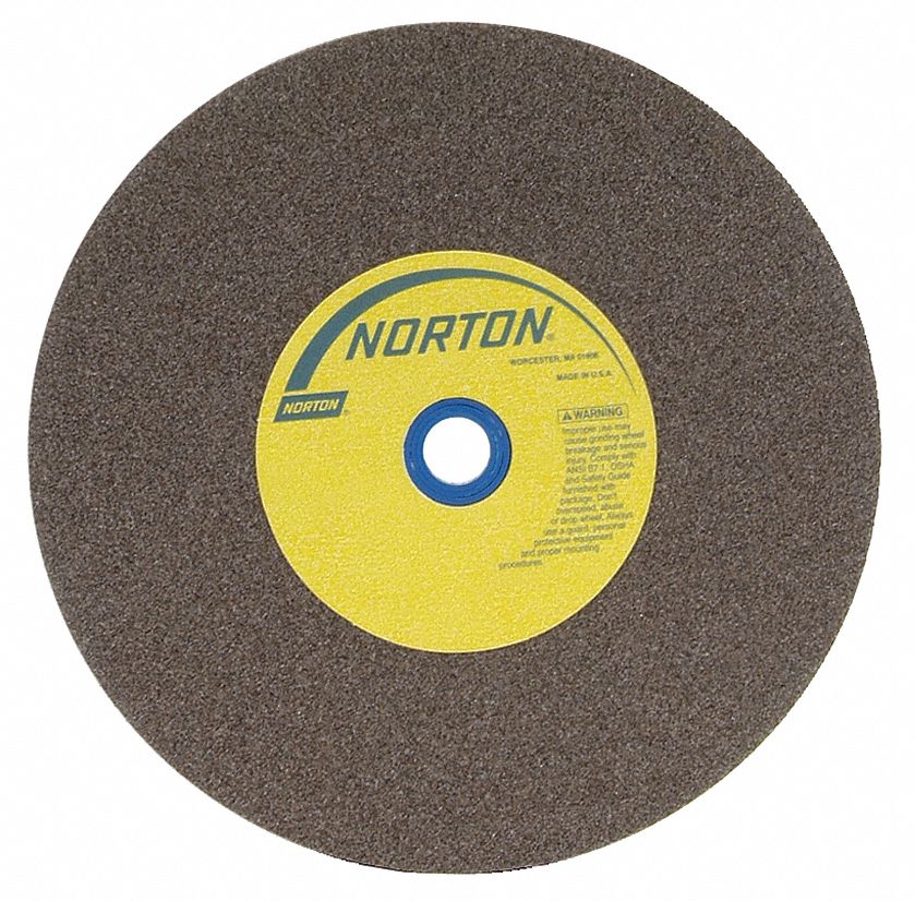 STRAIGHT GRINDING WHEEL, TYPE 1, 10 IN X 1½ IN X 1¼ IN, ALUMINUM OXIDE, 60/80 GRIT