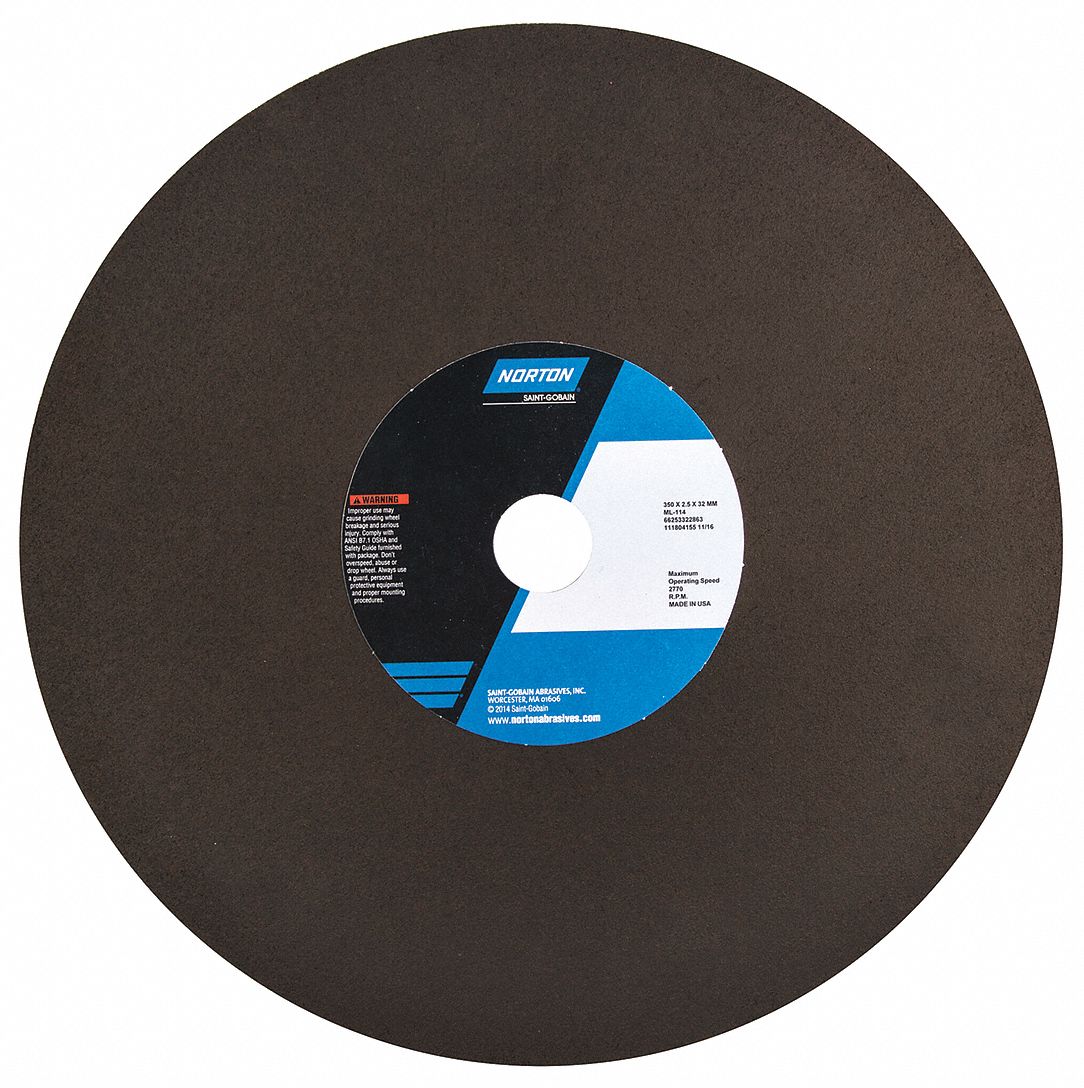 ABRASIVE CUT-OFF WHEEL, TYPE 1, 350 MM X 2.5 MM X 32 MM, ML-114, ALUMINUM OXIDE, 10 PK