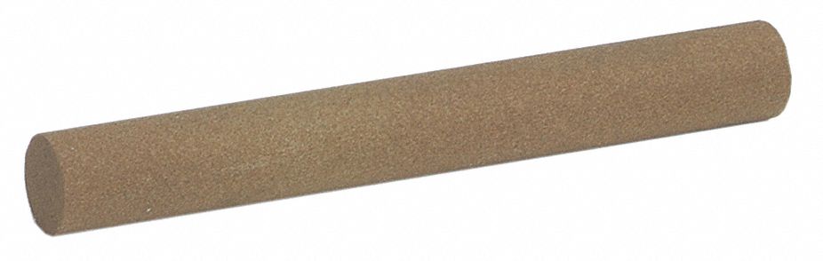 Sharpening File: Round, 6 in L x 1/2 in W, Aluminum Oxide, Fine, FF246, 5 PK