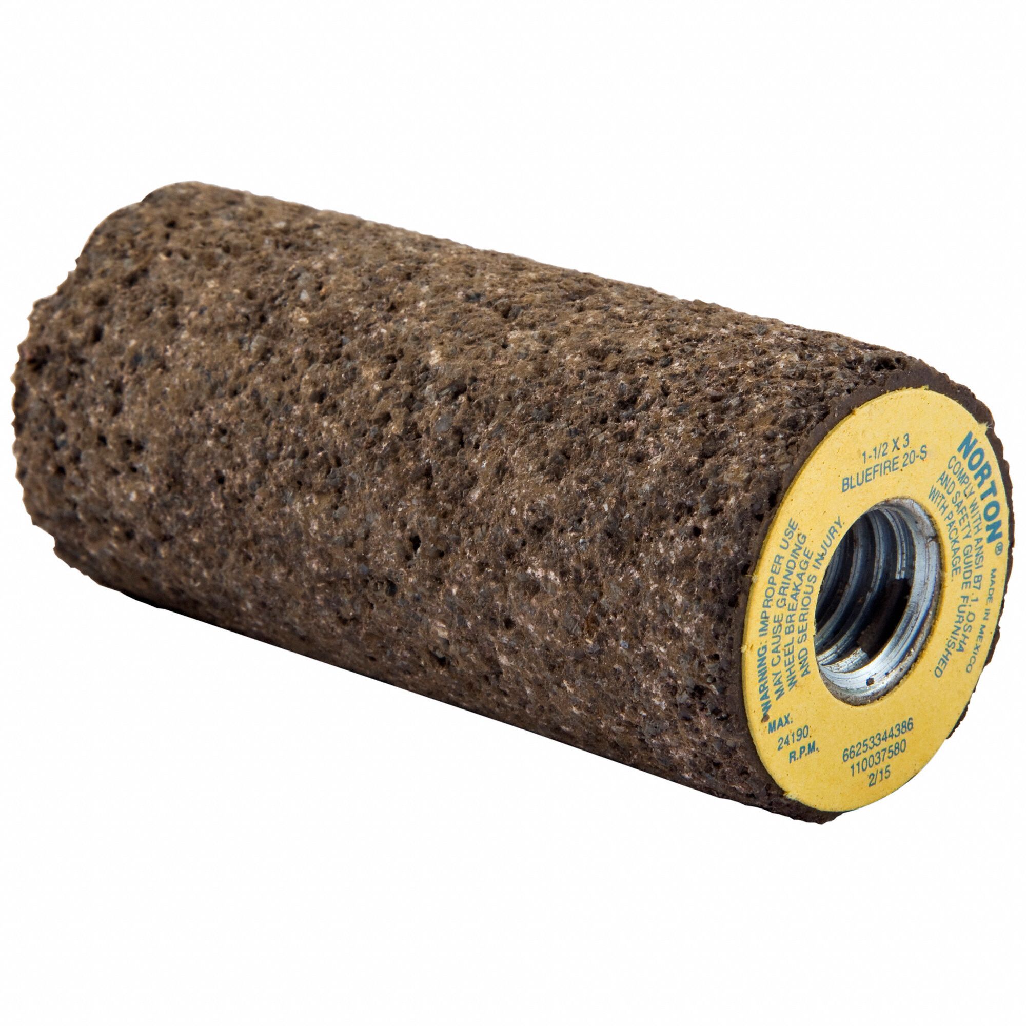 NORTON Square Tip Grinding Plug 1 1/2 in Grinding Cone Dia, 3 in