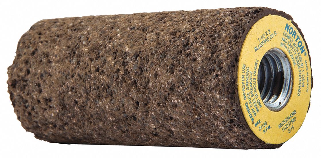 NORTON Square Tip Grinding Plug 1 1/2 in Grinding Cone Dia, 3 in