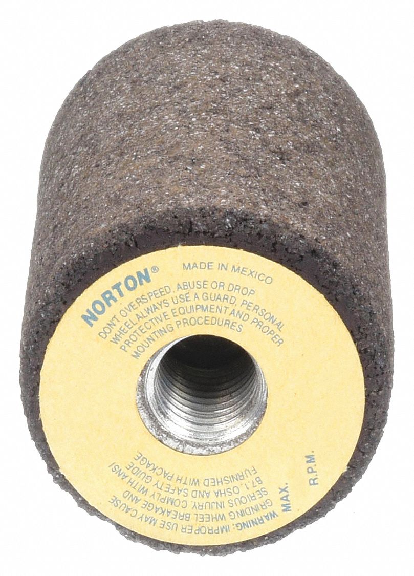 Square Tip Grinding Plug: Type 18, 2" x 3" x 5/8"-11, Zirconia Alumina, 24 Grit, 1