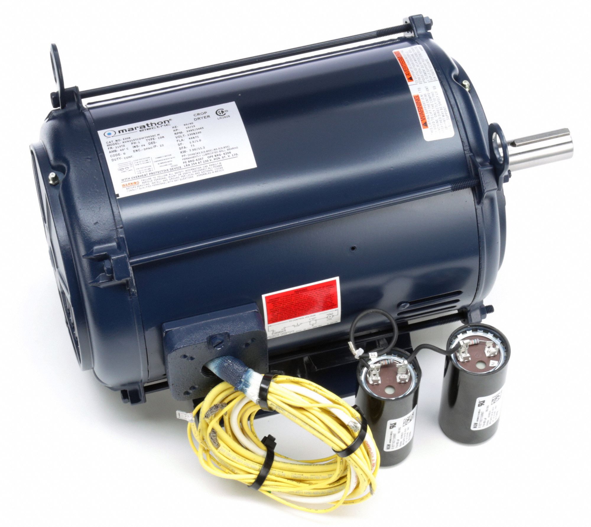 MARATHON MOTORS Crop Dryer Motor, 10 to 15 HP, CapacitorStart