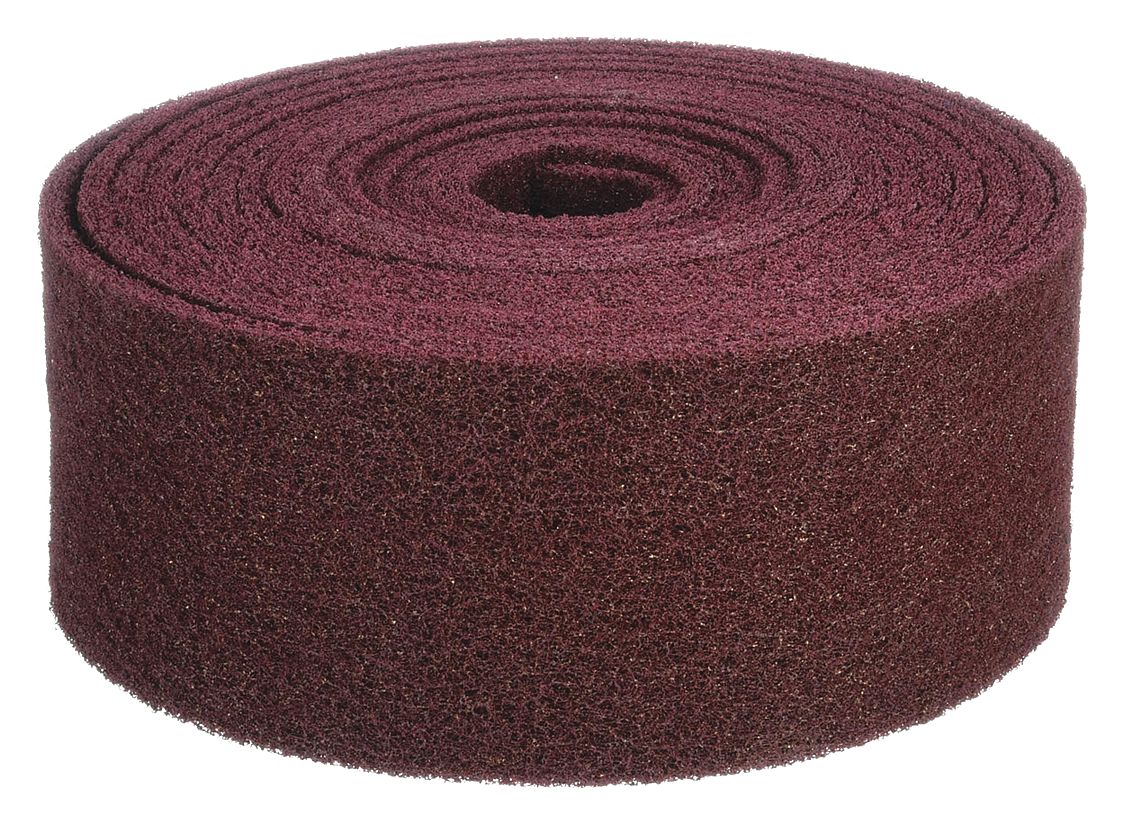 SURFACE CONDITIONING ROLL, 4 IN W X 30 FT L, ALUMINUM OXIDE, VERY FINE, MAROON, BEAR-TEX 777